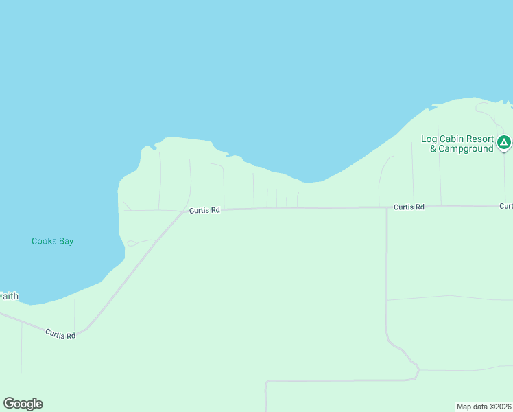 map of restaurants, bars, coffee shops, grocery stores, and more near Curtis Road in Mackinac