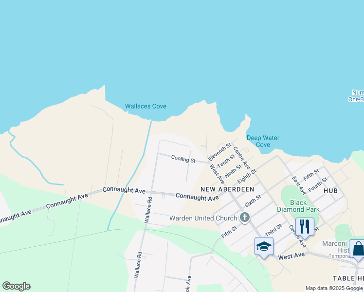 map of restaurants, bars, coffee shops, grocery stores, and more near 15 Khalsa Drive in Glace Bay