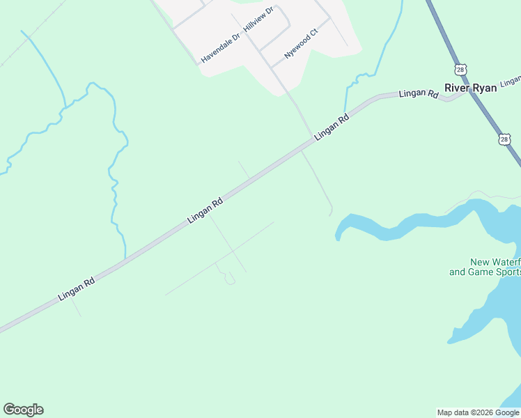 map of restaurants, bars, coffee shops, grocery stores, and more near 16 Braylee Court in River Ryan