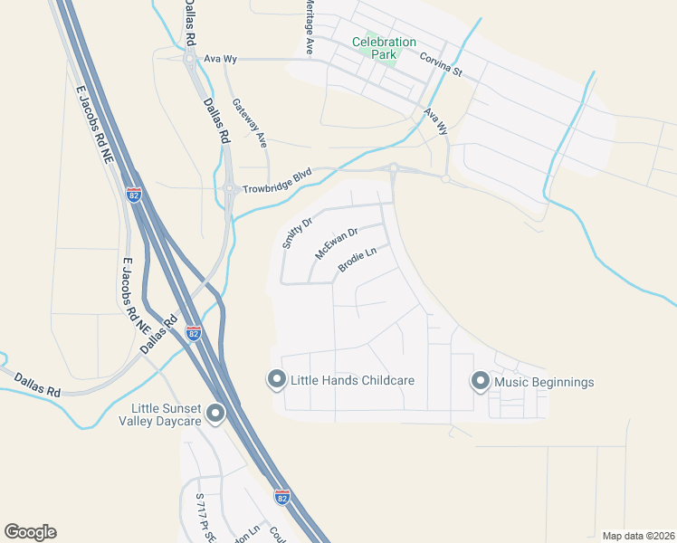 map of restaurants, bars, coffee shops, grocery stores, and more near 2458 Brodie Lane in Kennewick