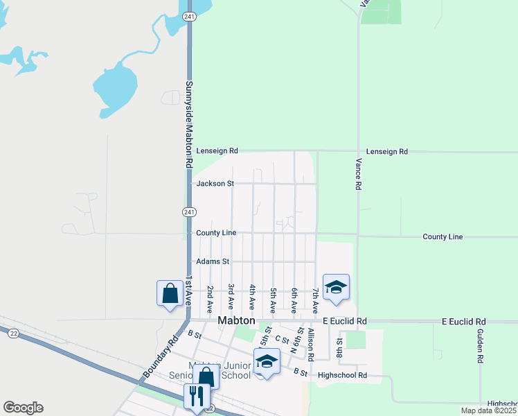 map of restaurants, bars, coffee shops, grocery stores, and more near 329 4th Avenue in Yakima County