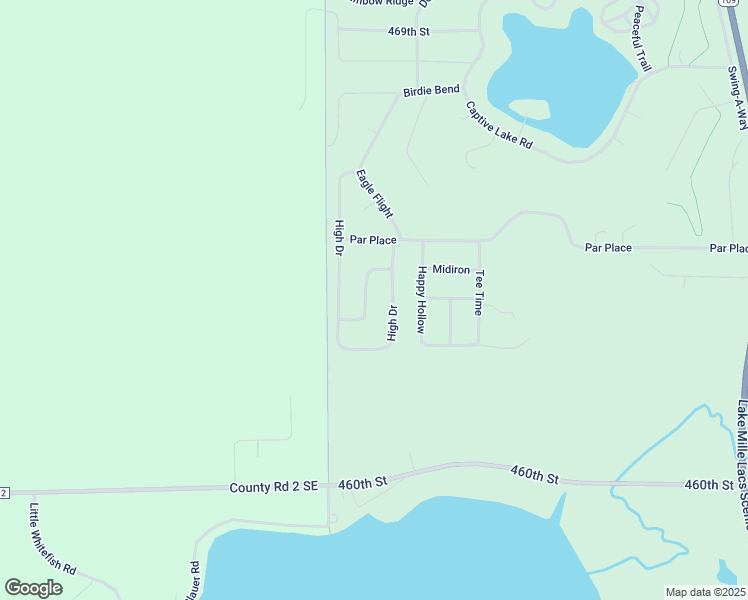 map of restaurants, bars, coffee shops, grocery stores, and more near 46233 High Drive in Garrison