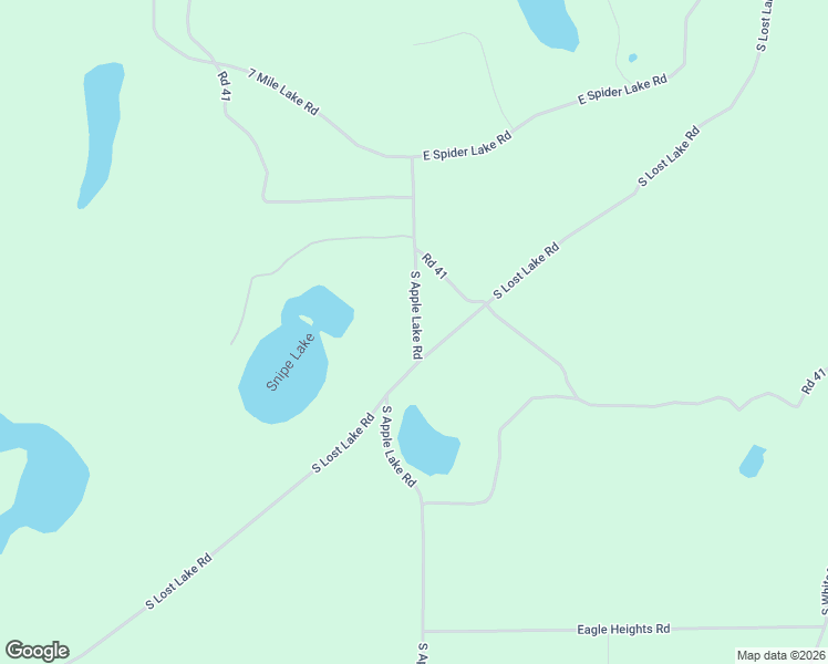 map of restaurants, bars, coffee shops, grocery stores, and more near 14827-14983 South Apple Lake Road in Gordon