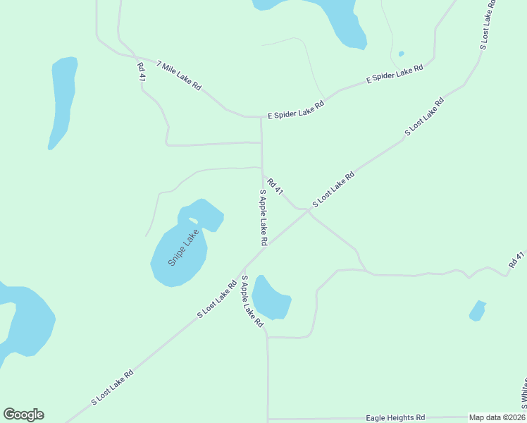 map of restaurants, bars, coffee shops, grocery stores, and more near 14827-14983 S Apple Lake Rd in Gordon