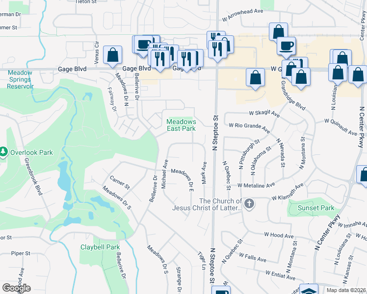 map of restaurants, bars, coffee shops, grocery stores, and more near 2310 Michael Avenue in Richland