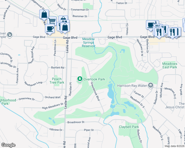 map of restaurants, bars, coffee shops, grocery stores, and more near 333 Greenbrook Pl in Richland