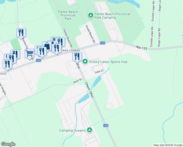 map of restaurants, bars, coffee shops, grocery stores, and more near in Shediac