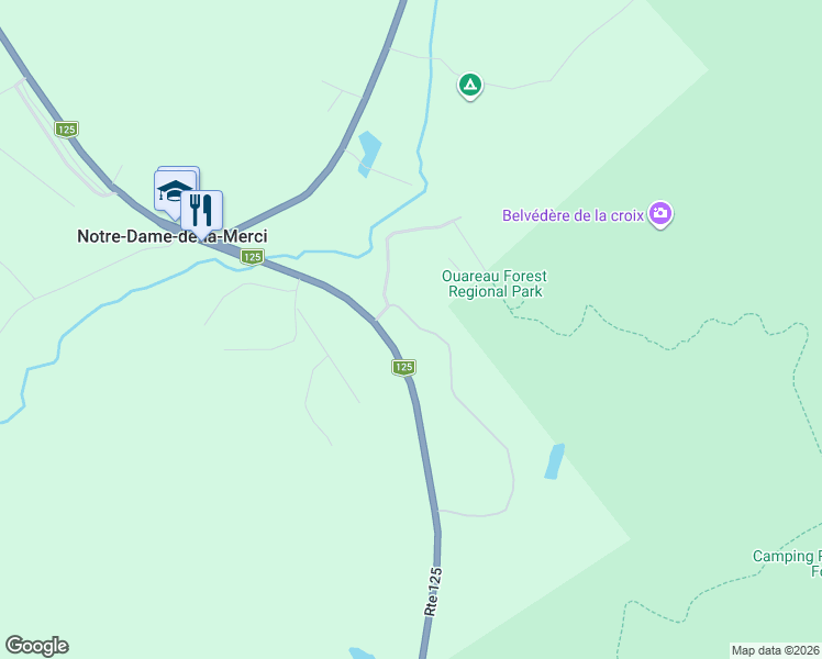 map of restaurants, bars, coffee shops, grocery stores, and more near 2070 Côte des Cygnes in Lanaudière
