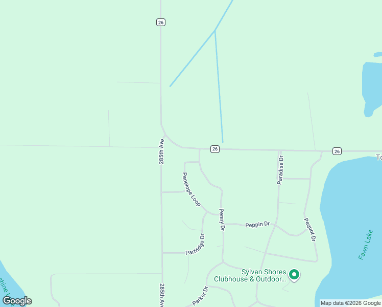 map of restaurants, bars, coffee shops, grocery stores, and more near 28546 County 26 in Browerville