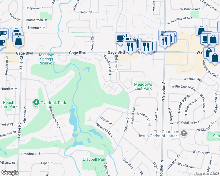map of restaurants, bars, coffee shops, grocery stores, and more near 2029 Venturi Court in Richland