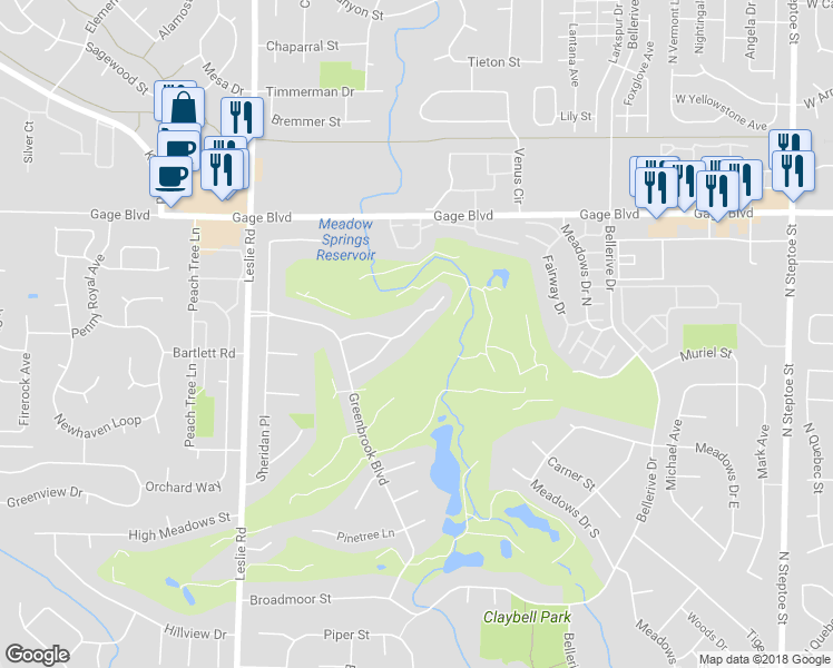 map of restaurants, bars, coffee shops, grocery stores, and more near 447 Greenbrook Place in Richland