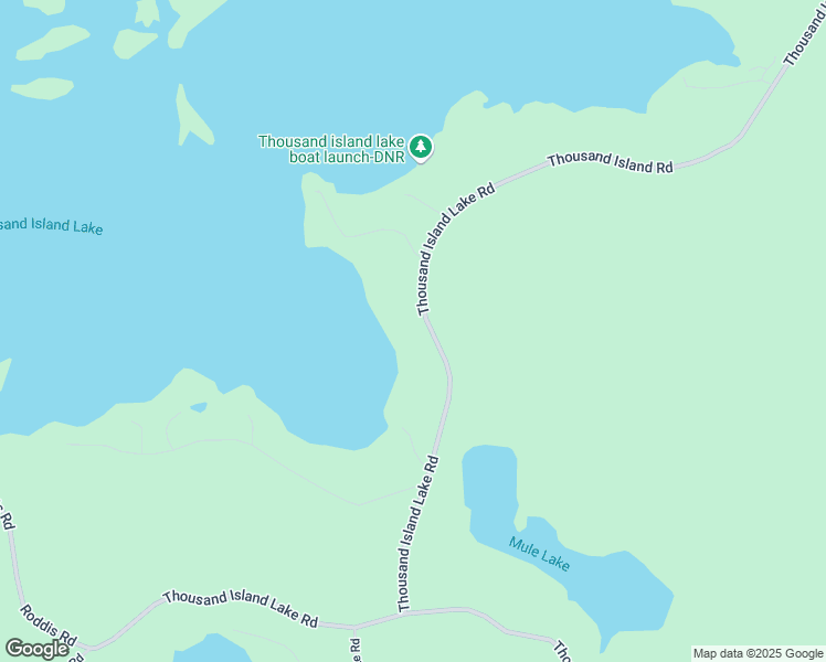 map of restaurants, bars, coffee shops, grocery stores, and more near 19780 Thousand Island Lake Road in Watersmeet