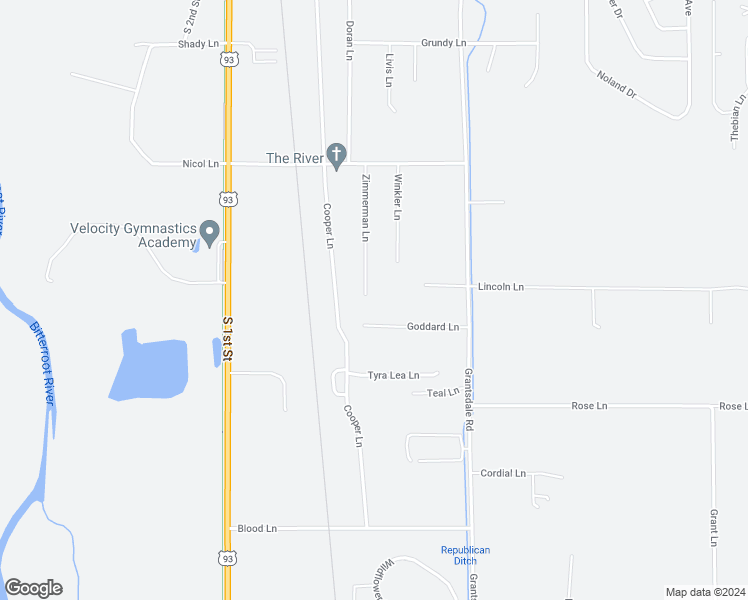 map of restaurants, bars, coffee shops, grocery stores, and more near 406 Zimmerman Lane in Hamilton