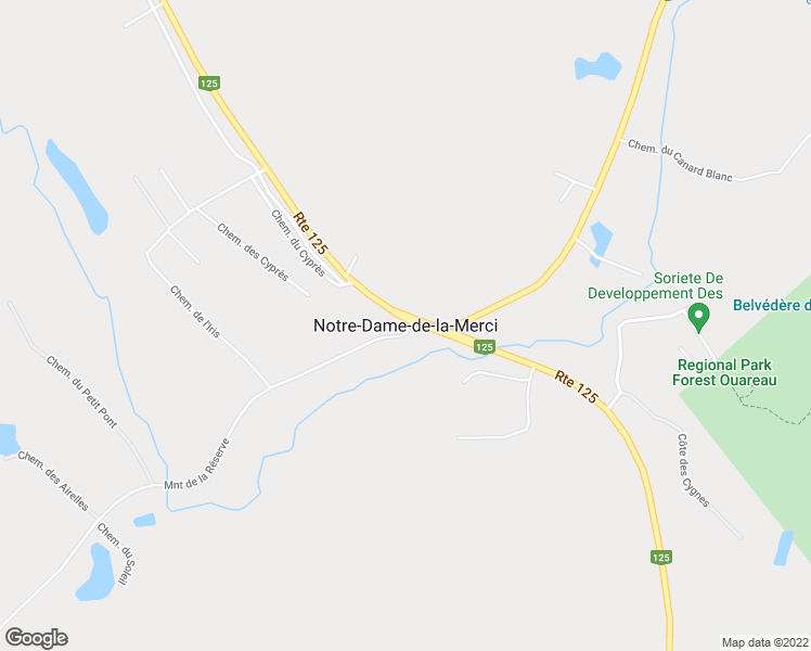 map of restaurants, bars, coffee shops, grocery stores, and more near 2824 Chemin Saint-Guillaume in Notre-Dame-de-la-Merci