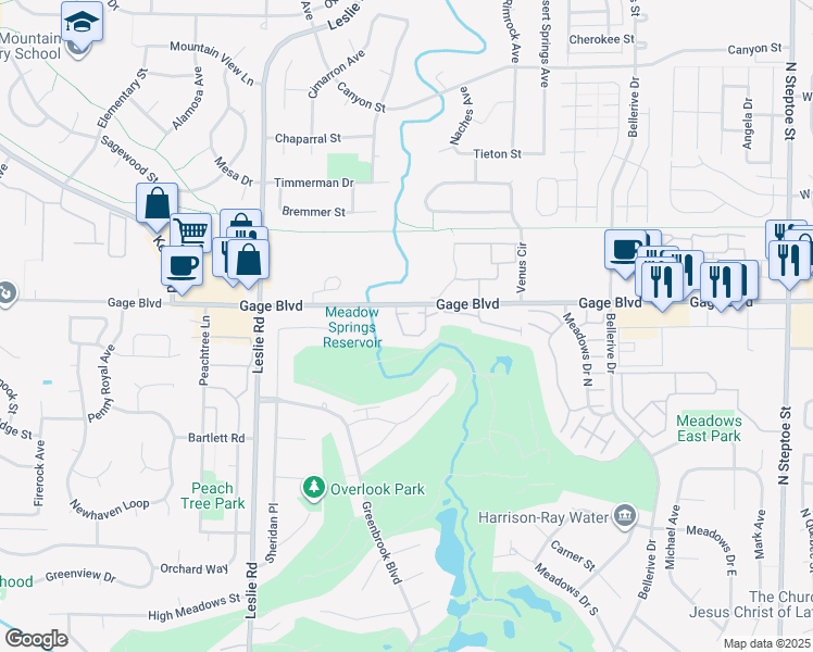 map of restaurants, bars, coffee shops, grocery stores, and more near 303 Gage Boulevard in Richland