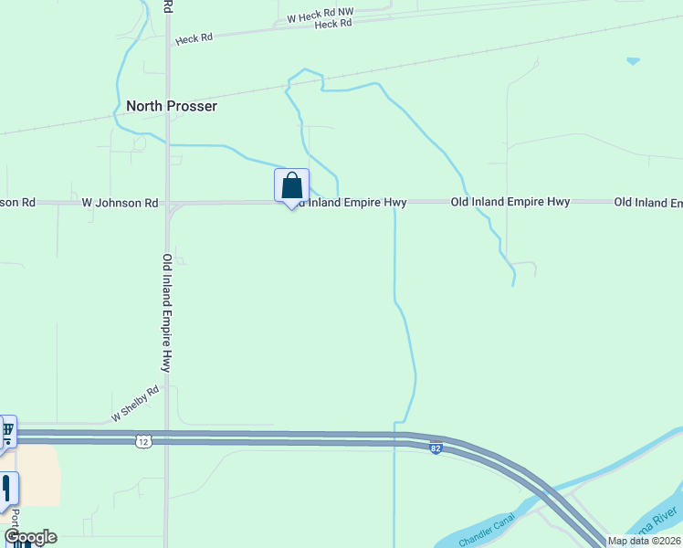 map of restaurants, bars, coffee shops, grocery stores, and more near 1249 Old Inland Empire Highway in Prosser