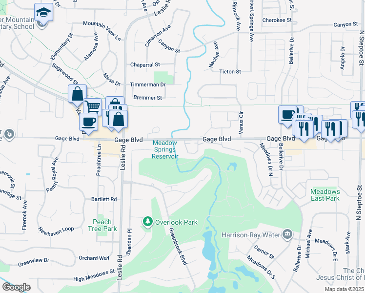 map of restaurants, bars, coffee shops, grocery stores, and more near in Richland