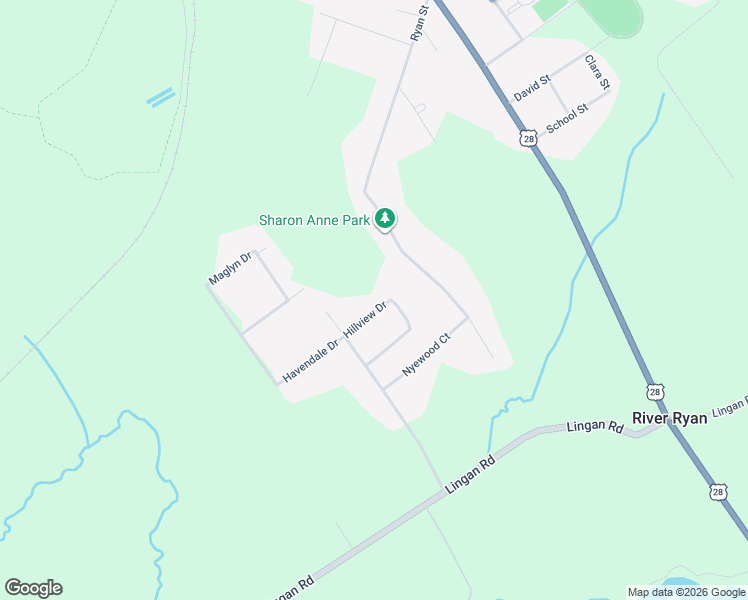 map of restaurants, bars, coffee shops, grocery stores, and more near 78 Hillview Drive in River Ryan