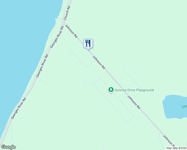 map of restaurants, bars, coffee shops, grocery stores, and more near 439 Johnson Road in Georges River