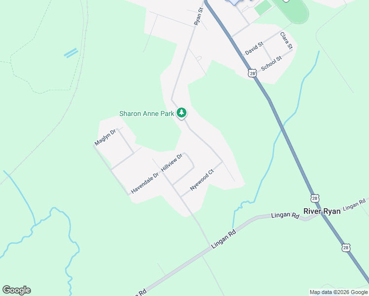 map of restaurants, bars, coffee shops, grocery stores, and more near 78 Hillview Drive in River Ryan