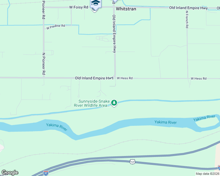 map of restaurants, bars, coffee shops, grocery stores, and more near 100503 West Hess Road in Prosser