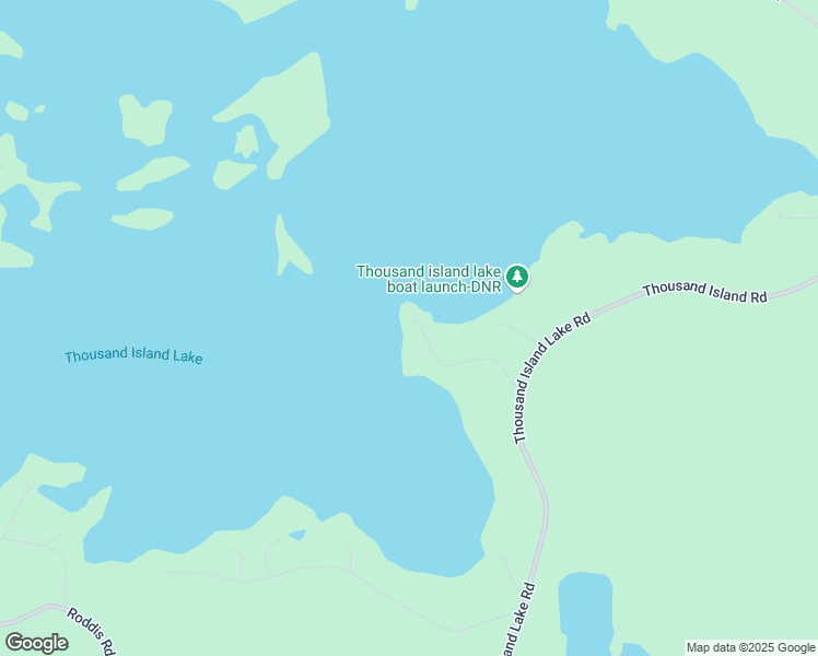map of restaurants, bars, coffee shops, grocery stores, and more near Thousand Island Lake Road in Watersmeet