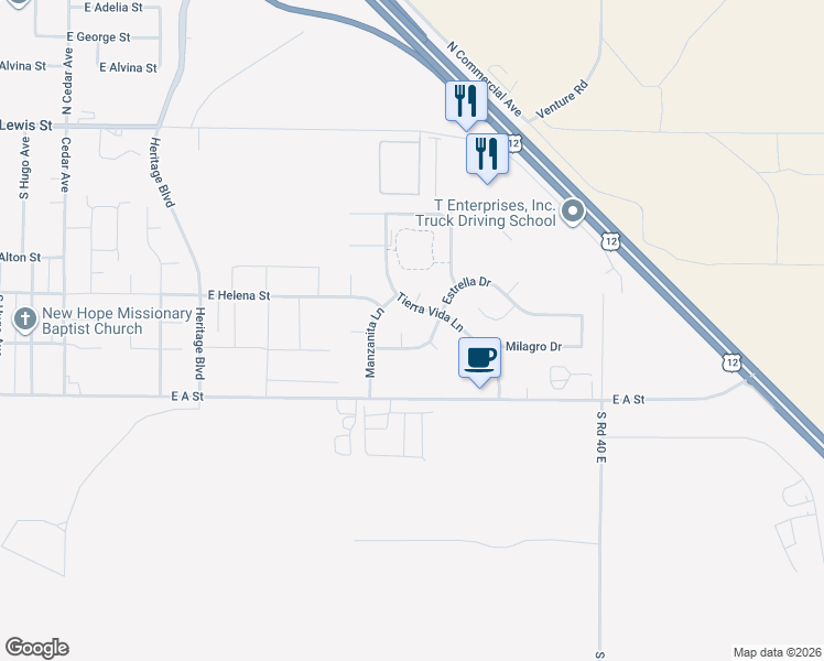 map of restaurants, bars, coffee shops, grocery stores, and more near 3418 Tierra Vida Lane in Pasco