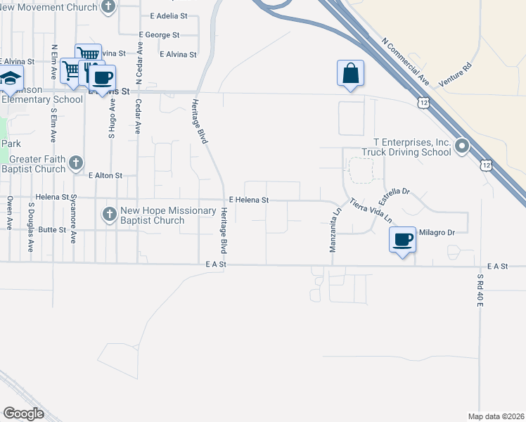 map of restaurants, bars, coffee shops, grocery stores, and more near in Pasco