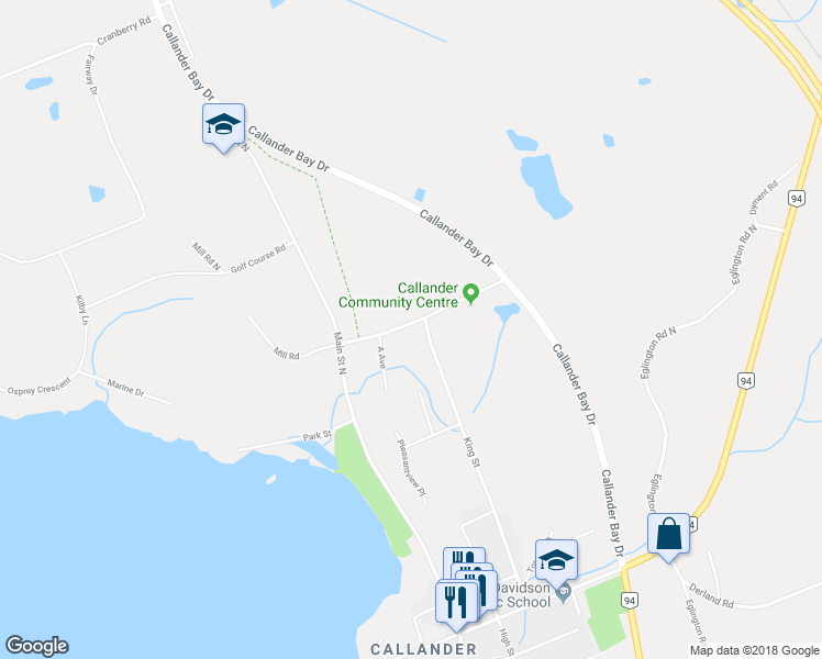 map of restaurants, bars, coffee shops, grocery stores, and more near 159 Swale Street in Parry Sound District