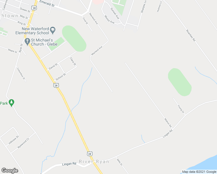 map of restaurants, bars, coffee shops, grocery stores, and more near 3030 Macleod Avenue in River Ryan