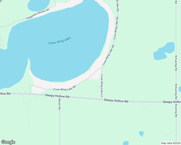map of restaurants, bars, coffee shops, grocery stores, and more near 5435 Crow Wing Lake Road in Fort Ripley