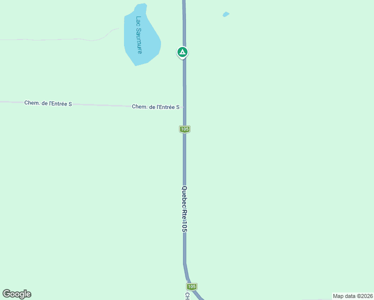 map of restaurants, bars, coffee shops, grocery stores, and more near 46 Route 105 in Bouchette