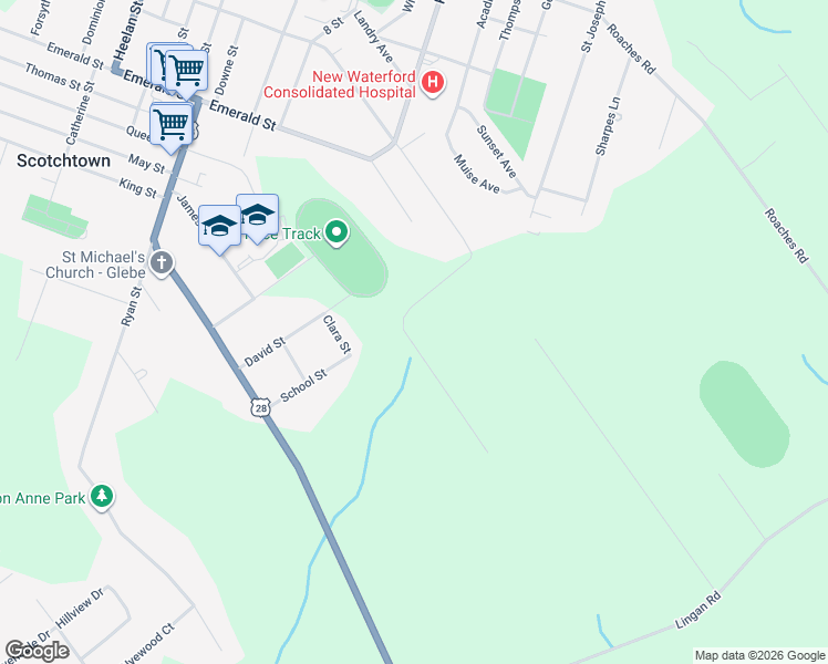 map of restaurants, bars, coffee shops, grocery stores, and more near 3095 Macleod Avenue in River Ryan