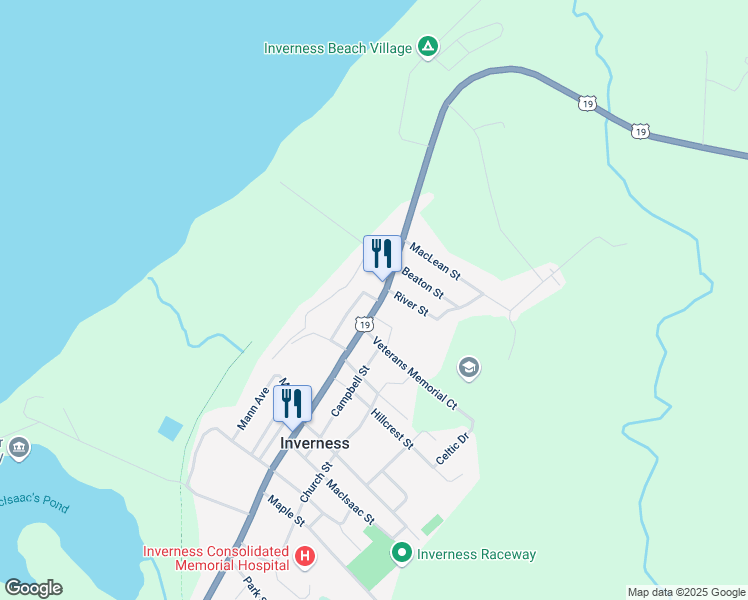 map of restaurants, bars, coffee shops, grocery stores, and more near 15921 Central Avenue in Inverness