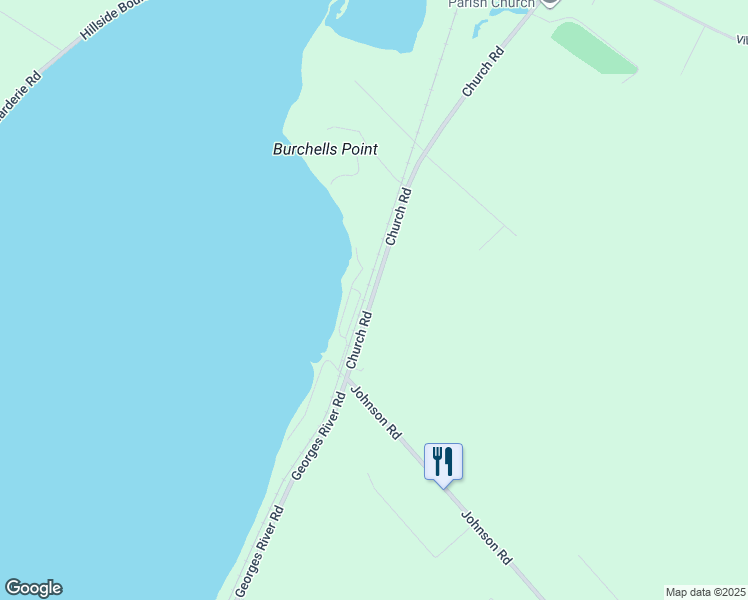 map of restaurants, bars, coffee shops, grocery stores, and more near 399 Church Road in Little Bras D'or