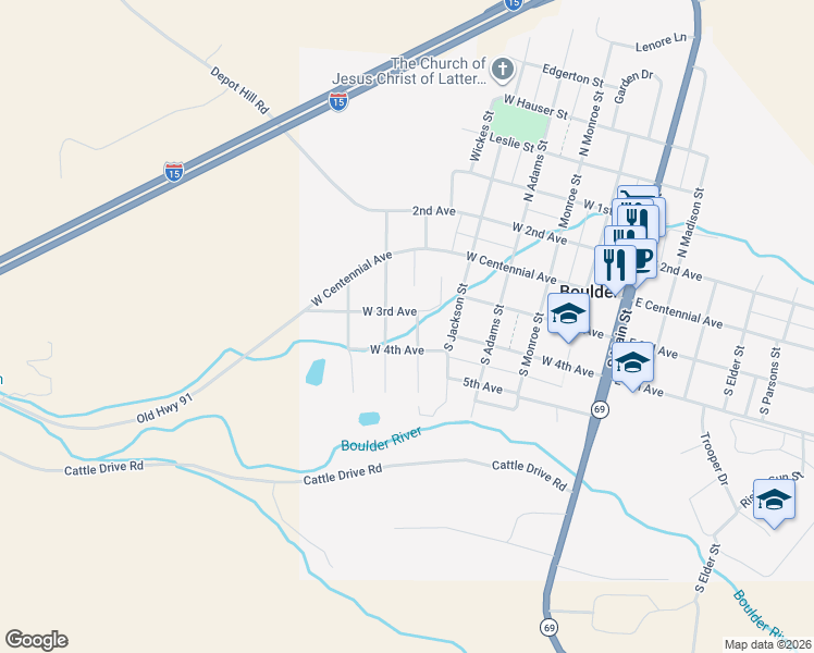 map of restaurants, bars, coffee shops, grocery stores, and more near 518 Butte County Road in Boulder