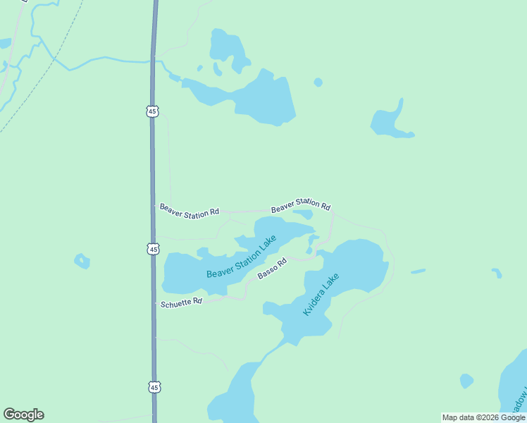 map of restaurants, bars, coffee shops, grocery stores, and more near Beaver Station Road in Gogebic