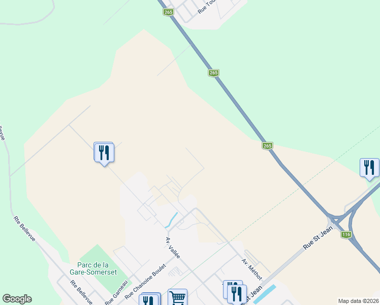map of restaurants, bars, coffee shops, grocery stores, and more near 2795 Avenue Alphonse-Poulin in Centre-du-Québec