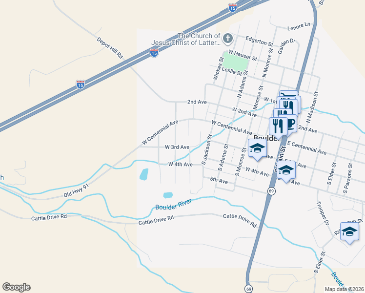 map of restaurants, bars, coffee shops, grocery stores, and more near 518 Butte County Road in Boulder