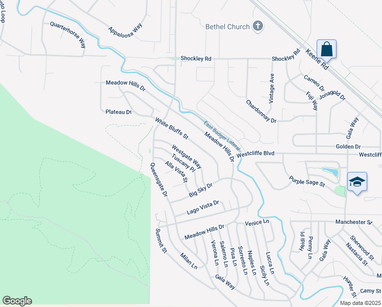 map of restaurants, bars, coffee shops, grocery stores, and more near 1396 Westgate Way in Richland