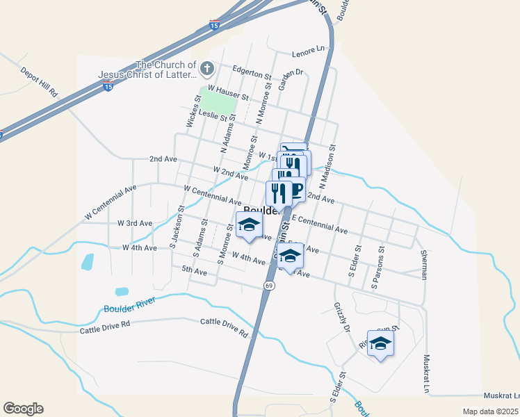 map of restaurants, bars, coffee shops, grocery stores, and more near 200 West Centennial Avenue in Boulder