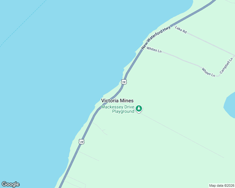 map of restaurants, bars, coffee shops, grocery stores, and more near 19 Mackessey Drive in Victoria Mines