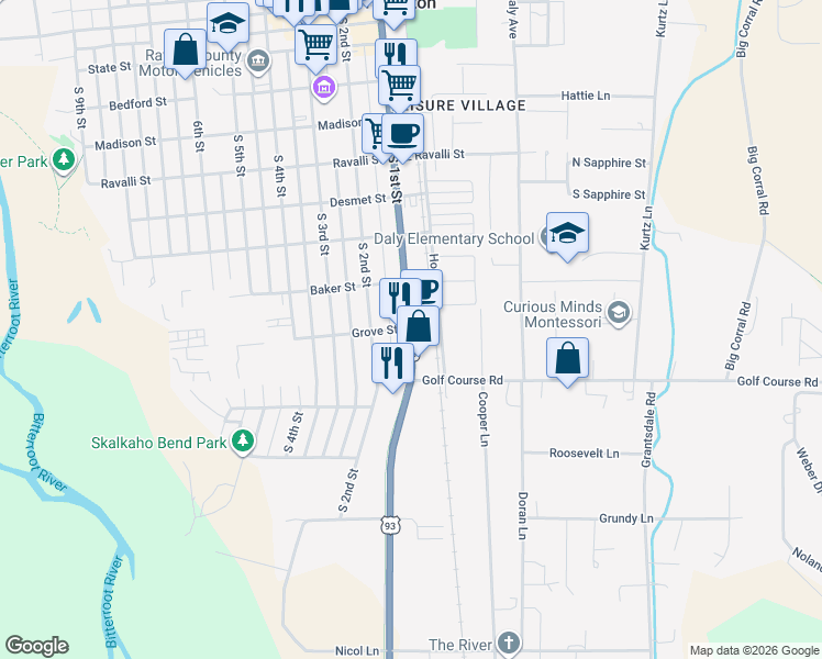 map of restaurants, bars, coffee shops, grocery stores, and more near 15 Grove Street in Hamilton