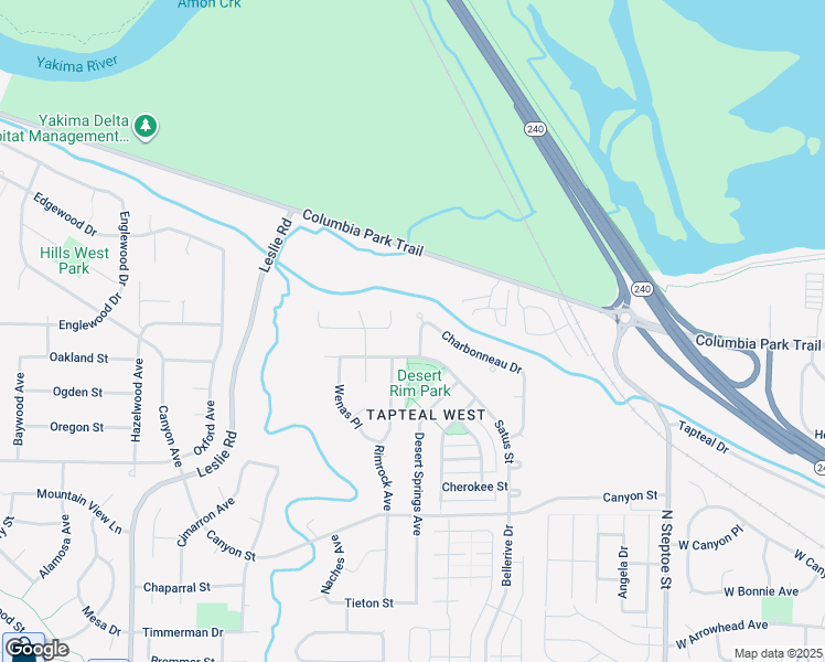 map of restaurants, bars, coffee shops, grocery stores, and more near 432 Charbonneau Drive in Richland
