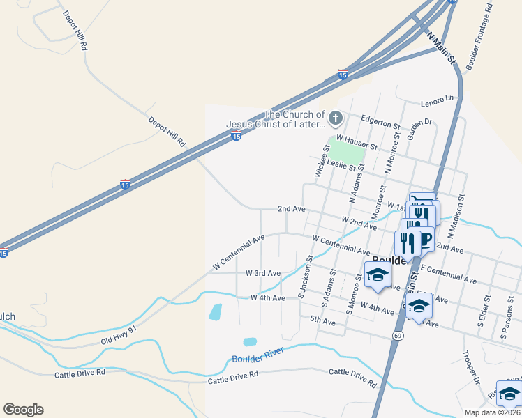 map of restaurants, bars, coffee shops, grocery stores, and more near 701 Depot Hill Road in Boulder