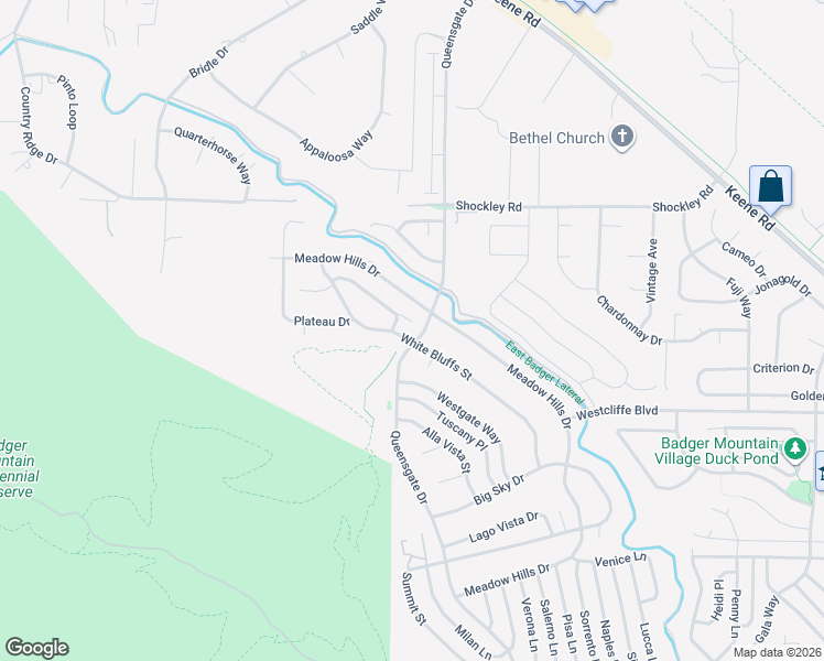map of restaurants, bars, coffee shops, grocery stores, and more near 1294 White Bluffs Street in Richland