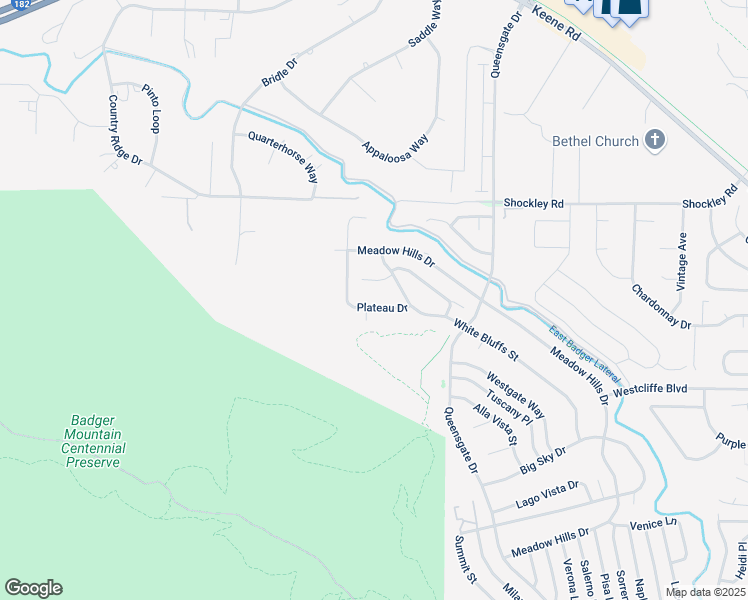 map of restaurants, bars, coffee shops, grocery stores, and more near 1253 Plateau Drive in Richland