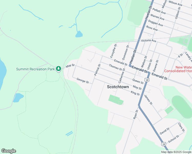 map of restaurants, bars, coffee shops, grocery stores, and more near 0 King Street in Scotchtown