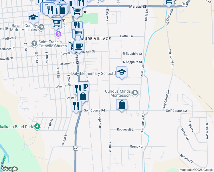 map of restaurants, bars, coffee shops, grocery stores, and more near 217 Daly Avenue in Hamilton