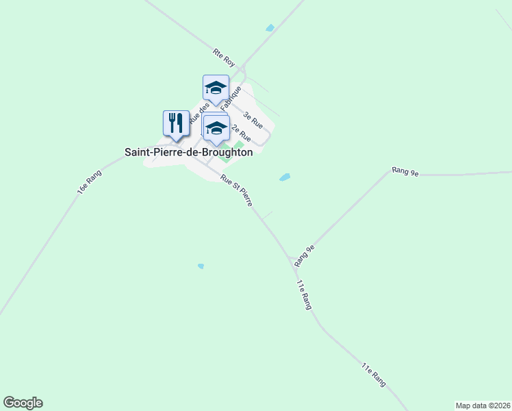 map of restaurants, bars, coffee shops, grocery stores, and more near 68 Rue Saint Pierre in Saint-Pierre-de-Broughton